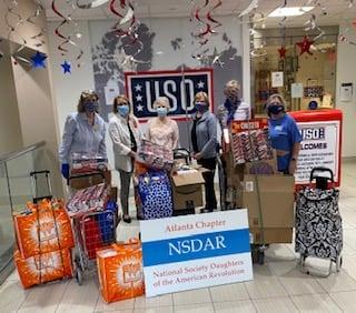 Atlanta Chapter Members delivering much needed and requested items to the Atlanta USO.