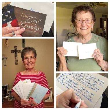 The Camelback Chapter wrote letters to deployed soldiers.
