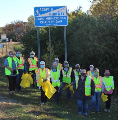 The Lake Minnetonka Chapter cleaned their section of Highway 7 as a part of the Adopt a Highway program.