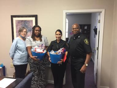 The Captain John Wilson Chapter made goody bags for first responders.