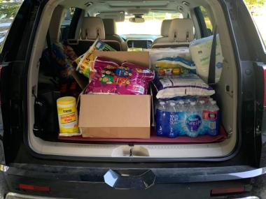 The William Taylor Chapter donated goods to veterans and others impacted by COVID.