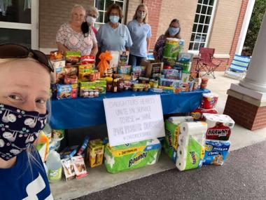 The Susannah Smith Elliott Chapter collected items for the Fisher House (Charleston, SC