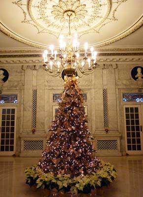Guests admired the grand tree in the Pennsylvania Foyer.