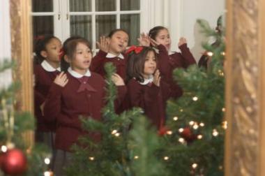 The Thomson Elementary School Choir’s performance even included dance moves to go with their carols.