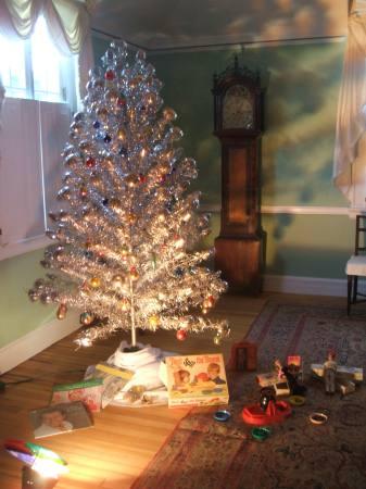 The Maine Period Room, which was decorated to reflect a 1960s Christmas, featured a rotating aluminum tree and popular ‘60s toys.