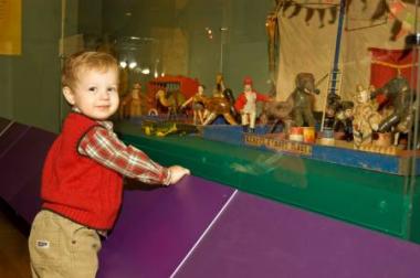 This antique circus set is one of the highlights of the “Return to Toyland” exhibit.