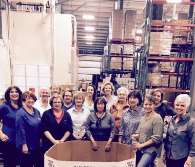The DAR Chickamauga "Chicks" from Chattanooga, TN "Celebrate America" and 125 years of Service at the Chattanooga Area Food Bank--  Feeding the Hungry!
