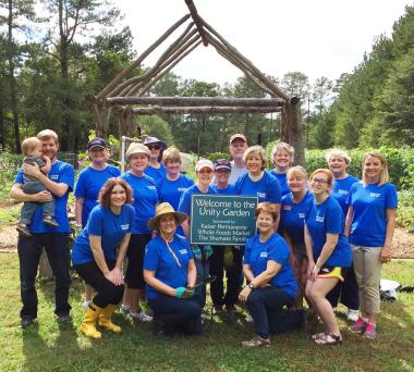Members of the Fielding Lewis Chapter in Marietta, GA, celebrated the DAR National Day of Service by sprucing up the Unity Garden at Chattahoochee Nature Center.