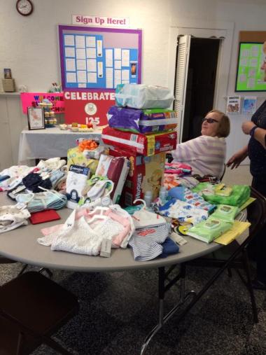 Springfield, IL Chapter hosted a "baby shower" to benefit needy newborns on the DAR Day of Service.