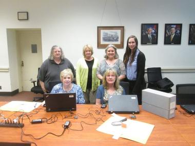 Members of the Sarah Polk Chapter, Brentwood, TN, met today at the Tennessee State Library & Archives to transcribe correspondence included in Gold Star Mother files. In the 1920s, the State Library & Archives sent questionnaires to the families of all Tennesseans known to have died during their World War I service. An example of the responses is shown here. The questionnaires were called Gold Star Questionnaires because the mother of a soldier who died in wartime service was awarded a gold star to sew onto