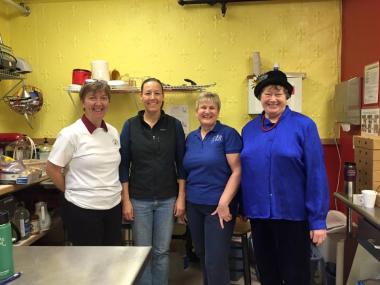 Alaska Chapter, Fairbanks, working at the Immaculate Conception Church soup kitchen.