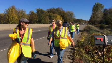 DAR National Day of Service: Lake Minnetonka MN Chapter (along with our State Corresponding Secretary) performing highway cleanup in support of MNDOT...helping the environment in our community! 