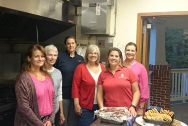 John Hanson served up dinner at Project Echo homeless shelter, Prince Frederick, MD.
