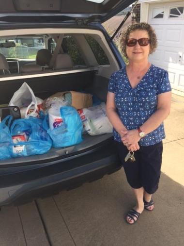 Monongahela Valley Chapter, PA donated toiletries and paper goods to the Pittsburgh VA Volunteer Services Unit