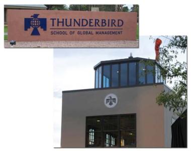 The DAR Anasazi Chapter, Glendale AZ sponsored a grant to restore the historic airfield control tower of the Thunderbird School of Global Management. This historic airfield served as an Army Air Corps training base during World War II in 1946.