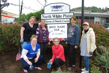 White Plains Chapter, NY brought pruners, shovels, rakes, and gloves and cleaned up the Old Washington Oak Tree garden. This was a great opportunity for the Chapter to honor its past and to make a difference in our community. 