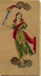 Needlework cards, mid-to-late 19th century / Wool on perforated paper / Liberty. (Gift of Mary Lane Davis)