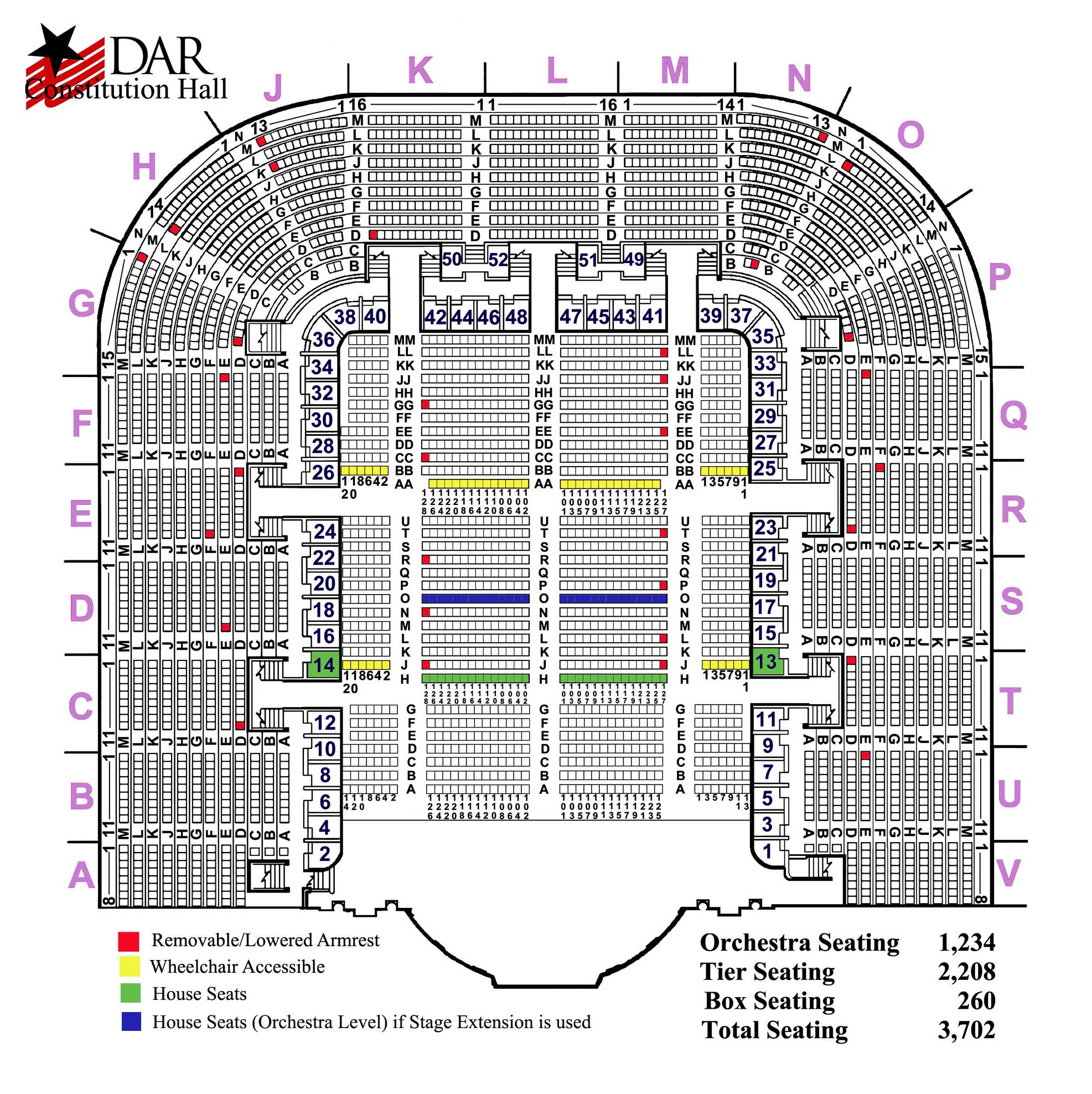 Seating Map | Daughters of the American Revolution