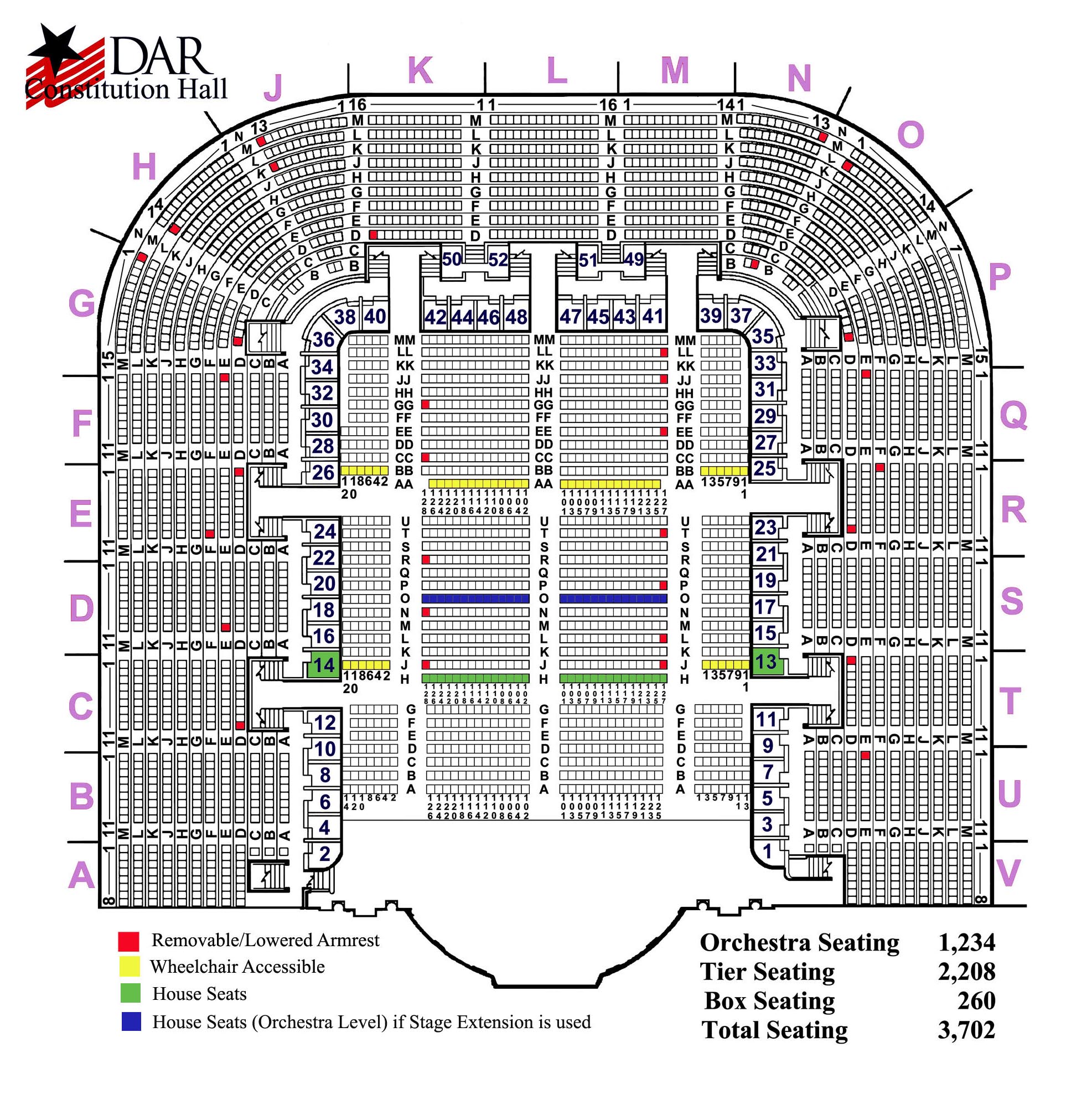 Constitution Hall Dc Seating Chart