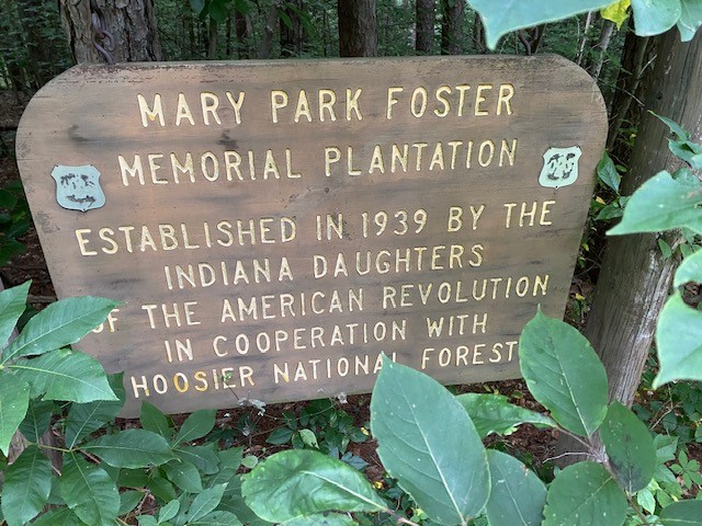Indiana state forest marker