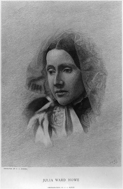 Julia Ward Howe from a photograph by J.J. Hawes. (Library of Congress)