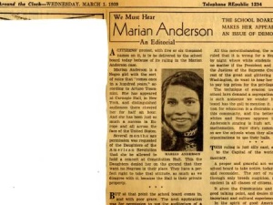 Article on Marian Anderson from 1939
