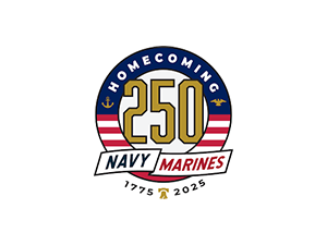 Homecoming 250 Navy Marines Logo