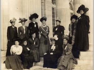 Members on Steps