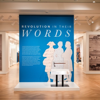 Photo of the DAR Museum exhibit Revolution in Their Words 