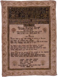 Sampler, 1809 / Clarissa Bracket