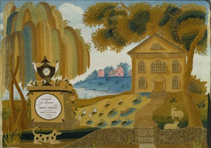 Needlework picture, 1815-1817