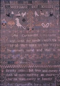Sampler, about 1812 / Ann Cartwright