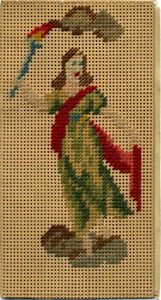 Needlework cards, mid-to-late 19th century / Wool on perforated paper / Liberty. (Gift of Mary Lane Davis)