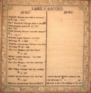 Family Record, 1819 / Elizabeth Ann Gertrude Tiemann