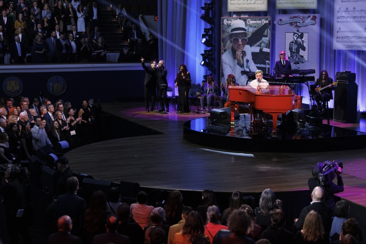 Elton John Performing on the Constitution hall stage
