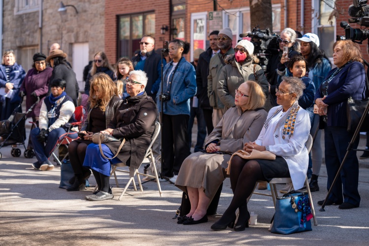 Crowd at the MA Ribbon cutting 