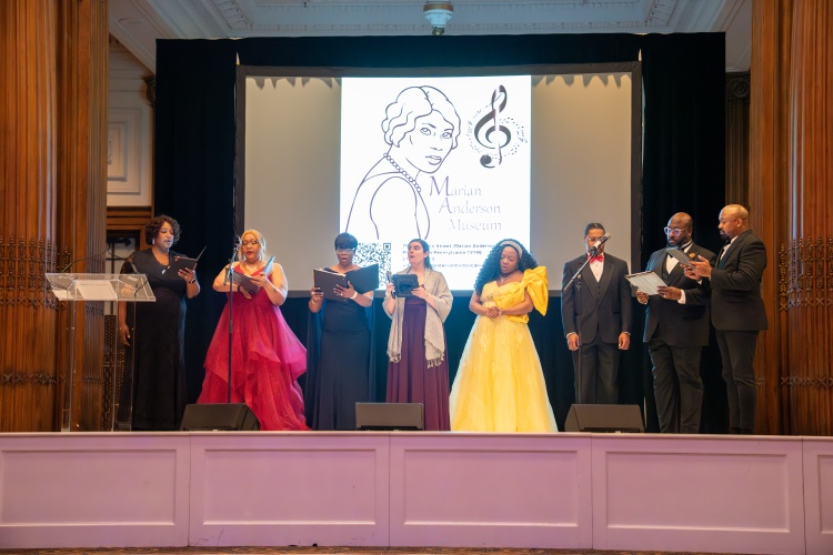 Marian Anderson Museum Scholars sing a patriotic medley