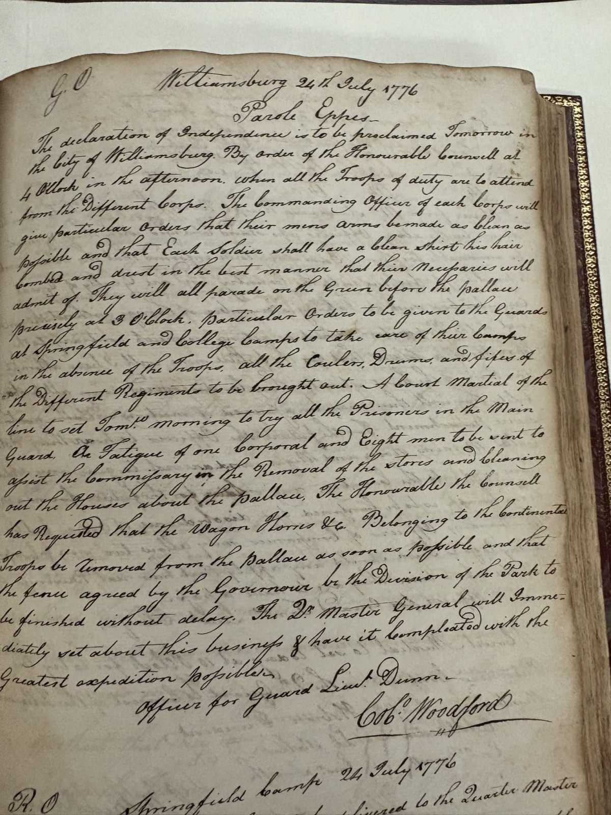 6th VA Daybook