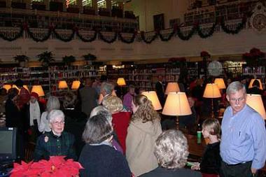 Open House guests fill the DAR Library. Close to 700 people attended the event, topping last year’s turnout.