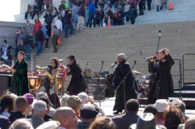 The women's a cappella group Sweet Honey in the Rock performed.