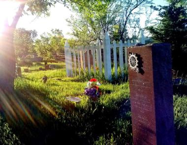 Bingham Hill Cemetery marker. 