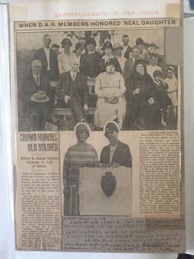 "I joined the El Paso de Robles Chapter Daughters of the American Revolution DAR after discovering I had a Real Daughter in the family while doing my genealogy research. "