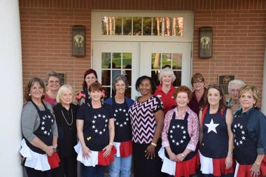 Alamo Chapter NSDAR celebrated our National Day of Service by providing a buffet supper to the guests of the Fisher House at the Audie Murphy Veterans Memorial Hospital in San Antonio. 15 Ladies prepared food and 13 were on hand to set up and serve. Special thanks to members of the James McHenry Chapter who contributed several dessert dishes.