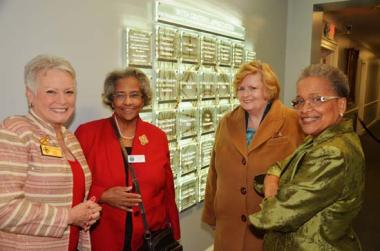 DAR members mingle at the DAR Christmas Open House.