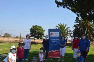 Point Vicente Chapter members chose a section of the Pacific Crest Cemetery in Redondo Beach to prepare the cemetery stones for photographing