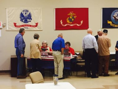 Our Lovely Purchase Chapter in Bella Vista, AR, held three events for our day of service with a church reception honoring Vietnam veterans, a community commemorative event partnered with the local American Legion, and a wreath laying at the Veteran's Wall in Bella Vista.