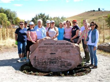 The Doctor Susan Anderson Chapter participated in 4 community service activities to celebrate the DAR 125th Anniversary! We delivered cards to Alzheimer patients at 2 local facilities, picked up a full bag of trash at our Adopt a Street location; planted landscape plants around the Leyden Historical Marker stone & celebrated the installation of a stone bench adjacent to the stone marker; and donated a quilt made by our chapter members to Quilts of Valor. What fabulous ways to share our love of community and