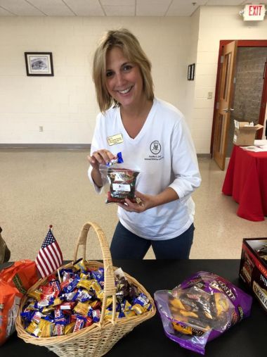 The Reverend John Andrew Chapter NSDAR in Watkinsville, Georgia provided snacks for the Oconee County Georgia Sheriff's office, the Oconee County Firefighters and the Watkinsville City Police Department during our day of service 