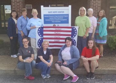 Jackson-Madison Dar celebrated the Day Of Service by painting the large break room at the Safe Hope Cente