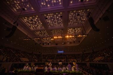 The Navy Band plays under the stars during Opening Night
